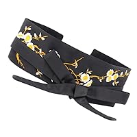 BESTOYARD Women Embroidered Flower Waist Belt Dress Decorative Tassel Belts for Dress Accessories Size S
