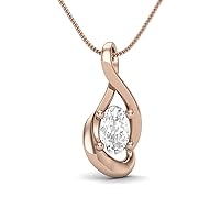 MOONEYE Dainty Oval Cut Minimalist Solitaire Moissanite Diamond Pendant Necklace 925 Sterling Silver Oval Shape 5x3mm