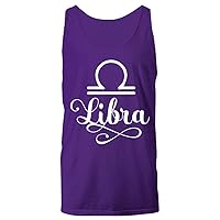 Libra Outfit Zodiac Sign Tops Tees Women Men Unisex Tank Top Purple Sleeve Less T-Shirt