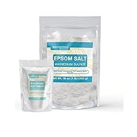 Unpretentious Epsom Salt & Hyaluronic Acid Powder Bundle, Various Sizes, Cosmetic Grade, Clear Resealable Bags