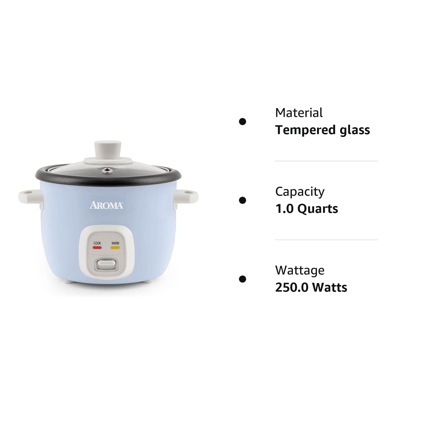 Aroma Housewares 4-Cups (Cooked) / 1Qt. Rice & Grain Cooker (ARC-302NGBL), Blue