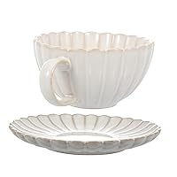 BESTOYARD 1 Set Ceramic Cup and Saucer Set White Mug European Style Ceramics