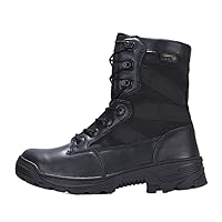 Men Trekking Hiking Shoes, Military Tactical Layer Leather Work Sport Boots, Nylon Waterproof Sneakers