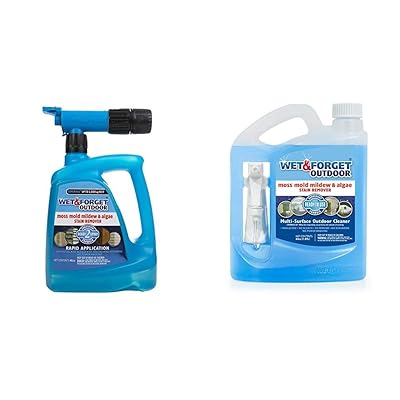 Wet & Forget Outdoor Moss, Mold, Mildew, & Algae Stain Remover  Multi-Surface Cleaner, Ready to Use, 64 Ounce