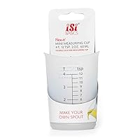 iSi North America Mini Measuring Cup Flexible Silicone, 2-Ounce, Clear