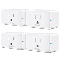 Smart Plug 15A, WiFi Bluetooth Outlets 4 Pack Work with Alexa and Google Assistant, WiFi Plugs with Multiple Timers, Govee Home APP Group Control Remotely, No Hub Required, ETL&FCC Certified