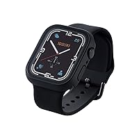 Elecom AW-21AFCGMBK Apple Watch Case, Cover, 1.8 inches (45 mm) [Compatible with Apple Watch 8 7] Full Cover Case, Premium Glass, Anti-Glare, Anti-Glare, Black