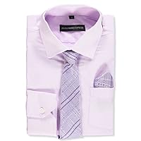 Kids World Boys' Dress Shirt & Tie (Patterns May Vary) - lilac, 6