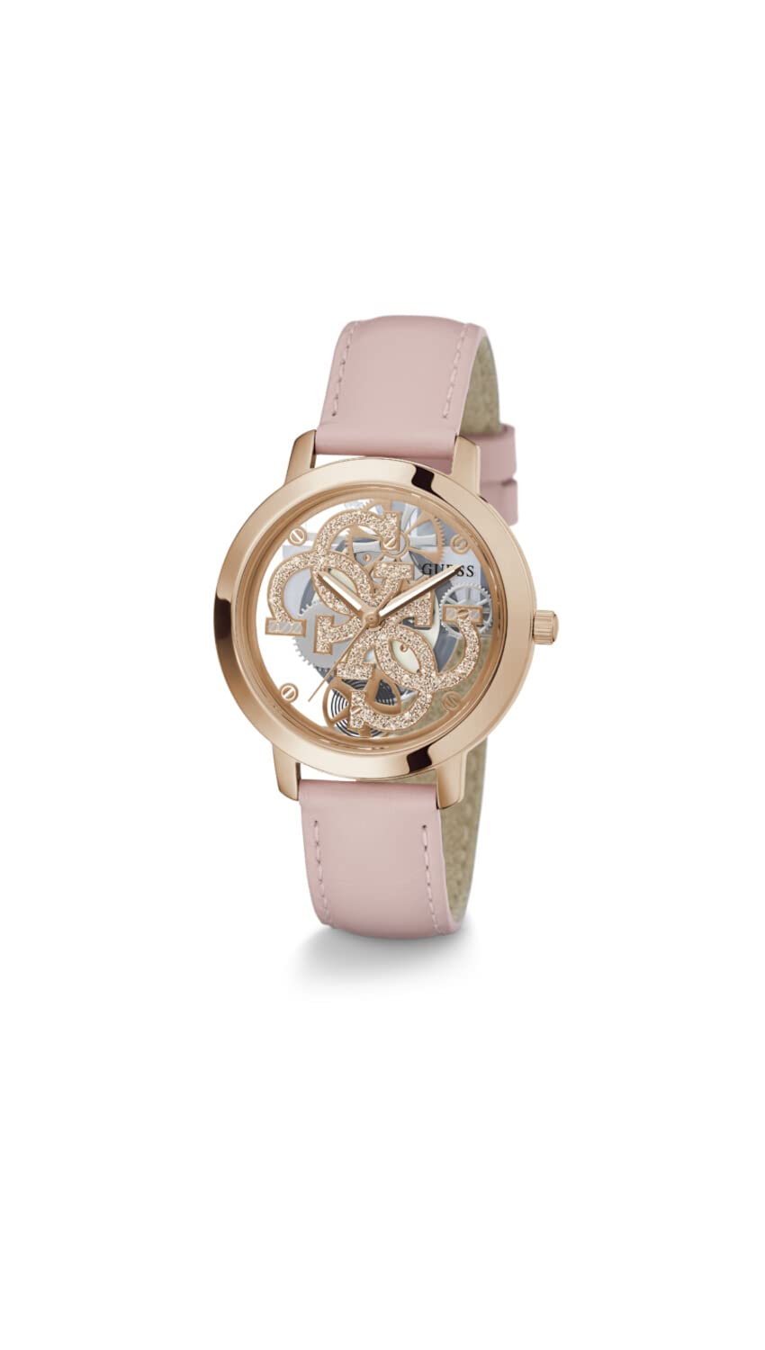 GUESS Women's 36mm Watch - Pink Bracelet Rose Gold Dial Rose Gold Tone Case