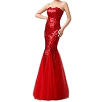 Women's Sweetheart Sequins Mermaid Gown