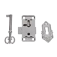 Classical Lock Restore Antique Drawer Jewelry Cabinet Furniture Hardware Lock Body Drawer Lock with Key 1Pcs