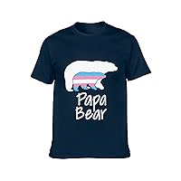 Papa Bear Bisexual Lesbian LGBTQ Gay Pride Shirt for Women Gay Pride Stuff LGBTQ Pride Parade Pansexual Cotton