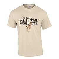 Try That in A Small Town Cow Skull Country Music Mens Short Sleeve T-Shirt Graphic Tee