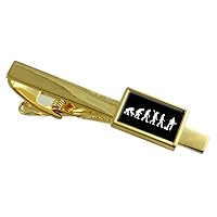 Evolution Ape to Man Plumber Gold-Tone Tie Clip Pouch