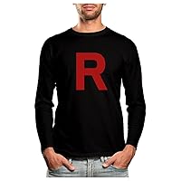 Team Rocket Shirt Costume Halloween Shirts for Men Long Sleeve Tshirt