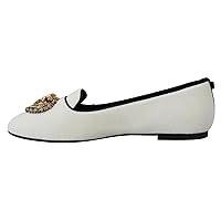 Dolce & Gabbana White Velvet Slip Ons Loafers Flats Women's Shoes