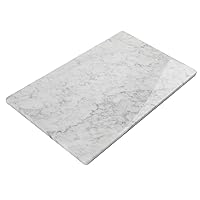 Marble Cutting Board, Pastry Board For Kitchen, Carrara White Marble Slab Gift With Non-Slip Feets, 12x20 Inch, 1 Piece