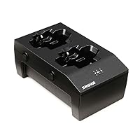 Shure SBC200-US Dual Docking Charger with PS45US Power Supply, Recharging Station Charges SB900A Batteries in-or-out of Transmitters, Run up to 4 SBC200 Stations off 1 Power Supply