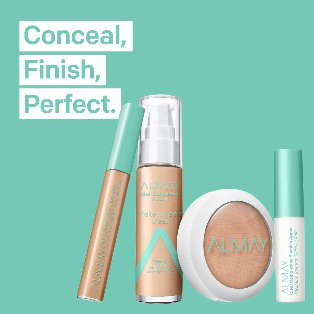 Concealer by Almay, Acne Face Makeup with Salicylic Acid and Aloe,Face Makeup with Skincare Ingredients,Matte Finish,Oil Free,Hypoallergenic, Fragrance Free,Dermatologist Tested, Light/Medium, 0.18 Oz