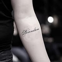 Brandon Temporary Tattoo Sticker (Set of 2) - OhMyTat