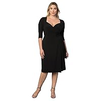 Kiyonna Women's Plus Size Sweetheart Knit Wrap Dress