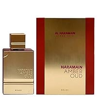 Al Haramain Amber Oud Rouge Eau de Parfum Spray for Men, 4 Ounce