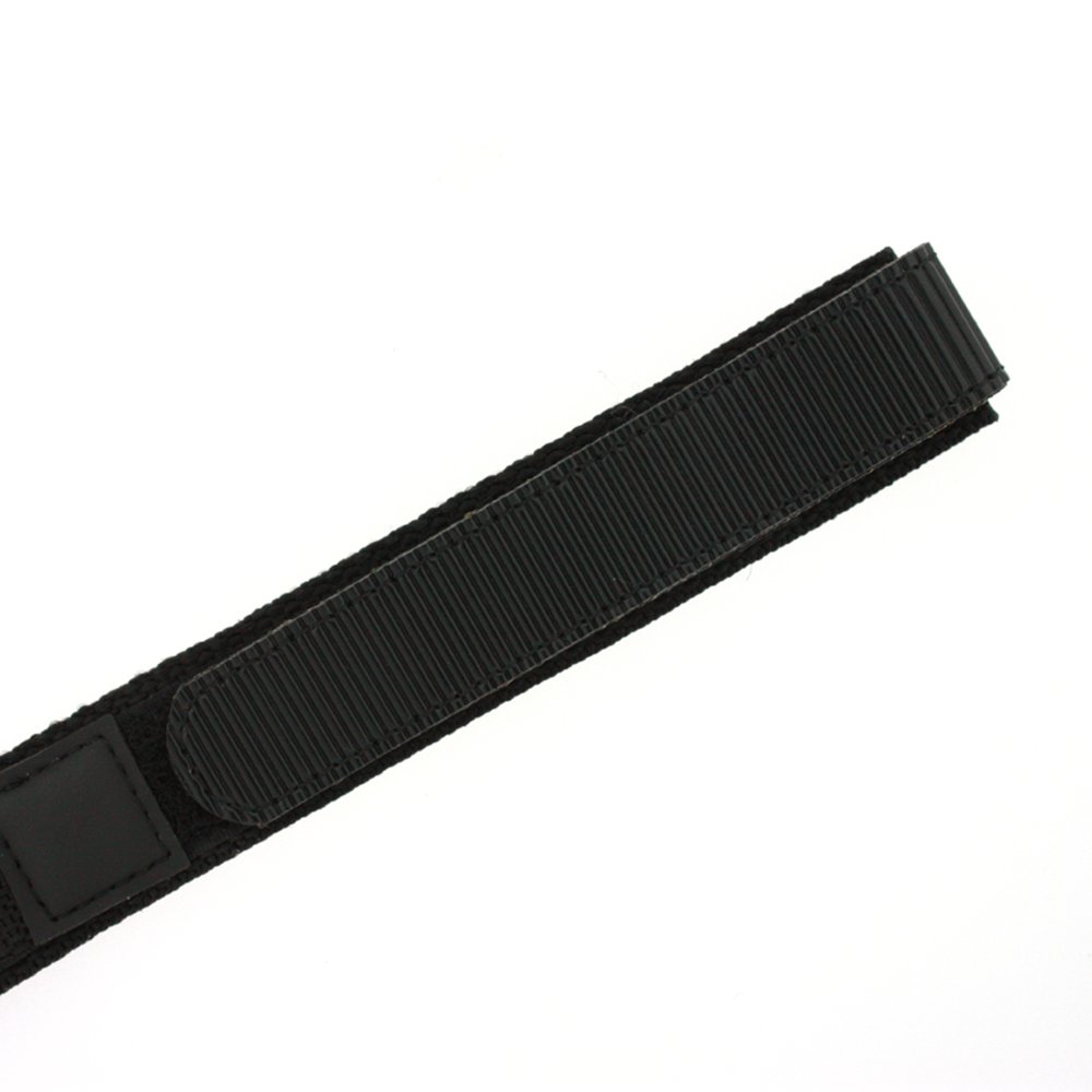 Tech Swiss Watch Band Nylon One Piece Wrap Sport Strap Black Adjustable Hook and Loop 20mm
