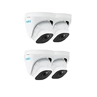 5MP PoE Outdoor Home Security IP Cameras, Upgraded Smart Human/Vehicle Detection, IP66 Weatherproof, Time-Lapse, 256GB Micro SD Storage for 24/7 Recording(not Included), 4X RLC-520A