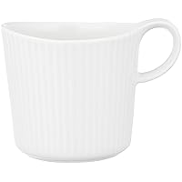HASAMI Porcelain 009546 236 Hasami Pottery Mug, Kuro Hayashi Kiln Mug, Large, Approx. 10.1 fl oz (300 ml), Line Carved, White, Mat, Microwave, Dishwasher Safe, Made in Japan