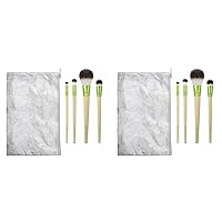 EcoTools Vibes Kit Makeup Brush Gift Set with Travel Brush Bag For Power, Foundation and Concealer (Pack of 2)