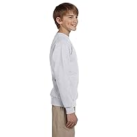 Hanes Boys Youth ComfortBlend EcoSmart Crewneck Sweatshirt(P360)-Ash-S