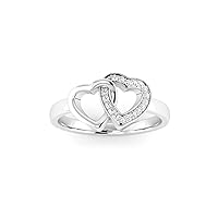 10K 14K 18K Gold Diamond Infinity Heart/Diamond Heart Promise Ring for Women Jewelry Gift for Her (G-H Color, I2-I3 Clarity)…