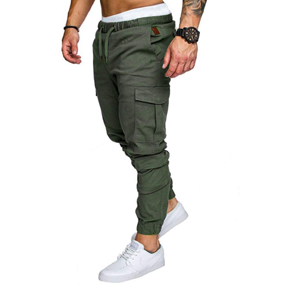 Buy Men's Plus Size Solid Slim Fit Cargo Pants with Button Closure Online |  Centrepoint Kuwait