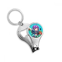 Cartoon Character Funny Corps Game Nail Clipper Ring Key Chain