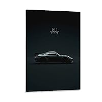 Car Poster 911 Minimalist Poster Aesthetic Pictures Pictures for Living Room Wall Decoration Wall Art Paintings Canvas Wall Decor Home Decor Living Room Decor Aesthetic Prints 08x12inch(20x30cm) Fram