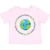 inktastic Peace Love Earth Toddler T-Shirt