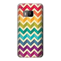R2362 Rainbow Colorful Shavron Zig Zag Pattern Case Cover for HTC One M9