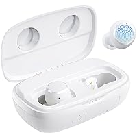 Tribit Wireless Earbuds, 150H Playtime Bluetooth 5.2 IPX8 Waterproof Call Noise Reduction Bluetooth Earbuds Headphones with Mic Earphone in-Ear Wireless Earphones, Flybuds 3S White