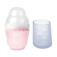 Olababy GentleBottle (Rose, 4 oz) + Olababy First Cup (Blueberry, 2 oz)