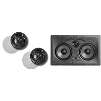 Polk Audio Vanishing Series 80 F/X-LS In-Ceiling Surround Speaker (Pair) and 255c-LS in-Wall Center Channel Loudspeaker Bundle