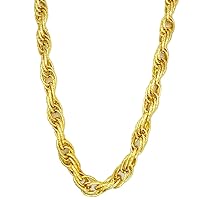 TUOKAY Long Heavy Huge Gold Rope Chain Necklace for Rapper 12mm 30