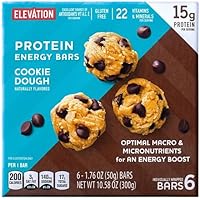 Generic Elevation Cookie Dough Protein High Energy Meal Bars, Advance Keto Snack (Simplycomplete 5 Pack Per 10.58 oz Box) Real Cocoa - Chocolatey & Soft Chewy Center - 15 Grams Protein, Full Size