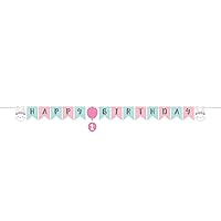 Creative Converting Happy Birthday' Bunny Ribbon Banner - 1 Pc, Pink, One Size