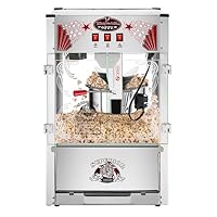 Majestic Countertop Popcorn Machine - Extra Large Movie Theater Style Popper with 16oz Kettle and Warming Deck by Superior Popcorn Company (Silver)