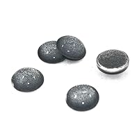 The Design Cart Silver Gray Circular Glass Stones (18 mm) (10 Pieces) - Used for Craft/Home Decoration, Aquarium Fillers/Fish Tank, Garden Decoration, Vase Fillers