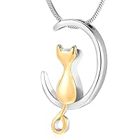 Cat Cremation Jewelry Urn Necklace for Ashes for Pet Memorial Ash Jewelry Keepsake Cute Cat Urn Pendants for Animal Ashes Necklace Memorial Jewellery