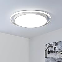 Modern LED Ceiling Light, 55W Flush Mount Ceiling Lamp,6500K Metal Ceiling Chandelier Lighting Fixture for Living Room Bedroom Dining Room