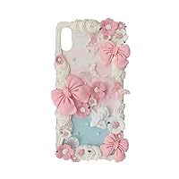 Handmade Case Designed for iPhone SE(2020) for Girls Women Fancy Pink Painting 3D Flowers Drawing Art(003iPhoneSE2020)