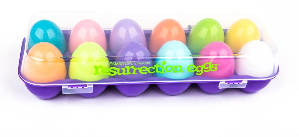 Family Life Resurrection Eggs — 12 Piece Easter Eggs Set with Booklet and Religious Figurines Inside — Tells The Story of Easter — Easter Eggs with Toys Inside — Eggs for Easter Egg Hun