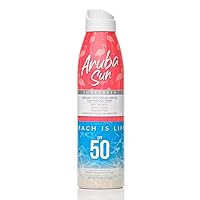 SPF 50 Sunscreen Spray | Aruba Reef Act Compliant no 67 Octinoxate & Oxybenzone Free | 6 oz, Water-Resistant, Non-Greasy, Broad Spectrum UVA/UVB Sunscreen